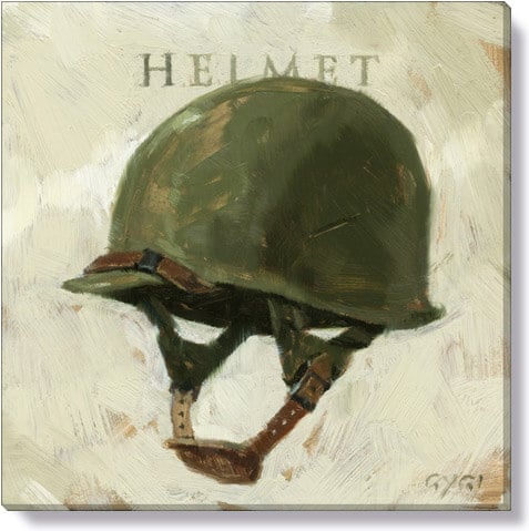 Army Helmet Giclee Wall Art   