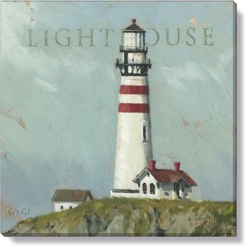 Striped Lighthouse Giclee Art 