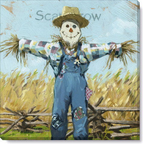 Fenced-In Scarecrow Giclee Art
