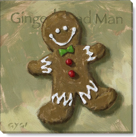 Gingerbread Man Giclee Wall Ar