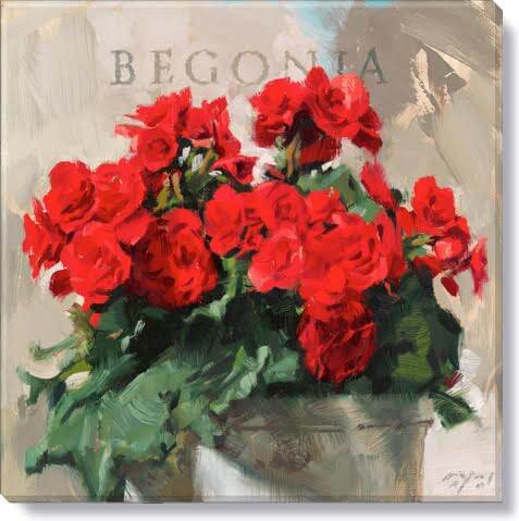 Begonias Giclee Wall Art      