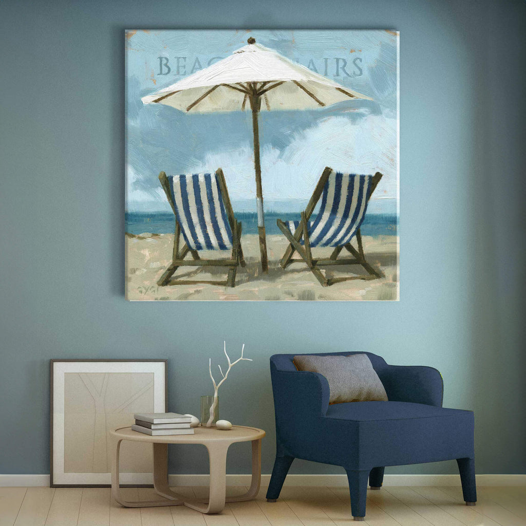 Beach Chairs Giclee Wall Art  