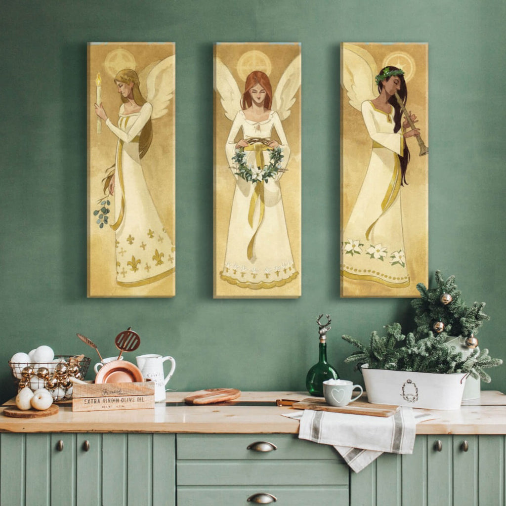 Angel With Flame Wall Art     