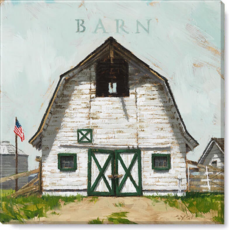 White Barn Giclee Wall Art    