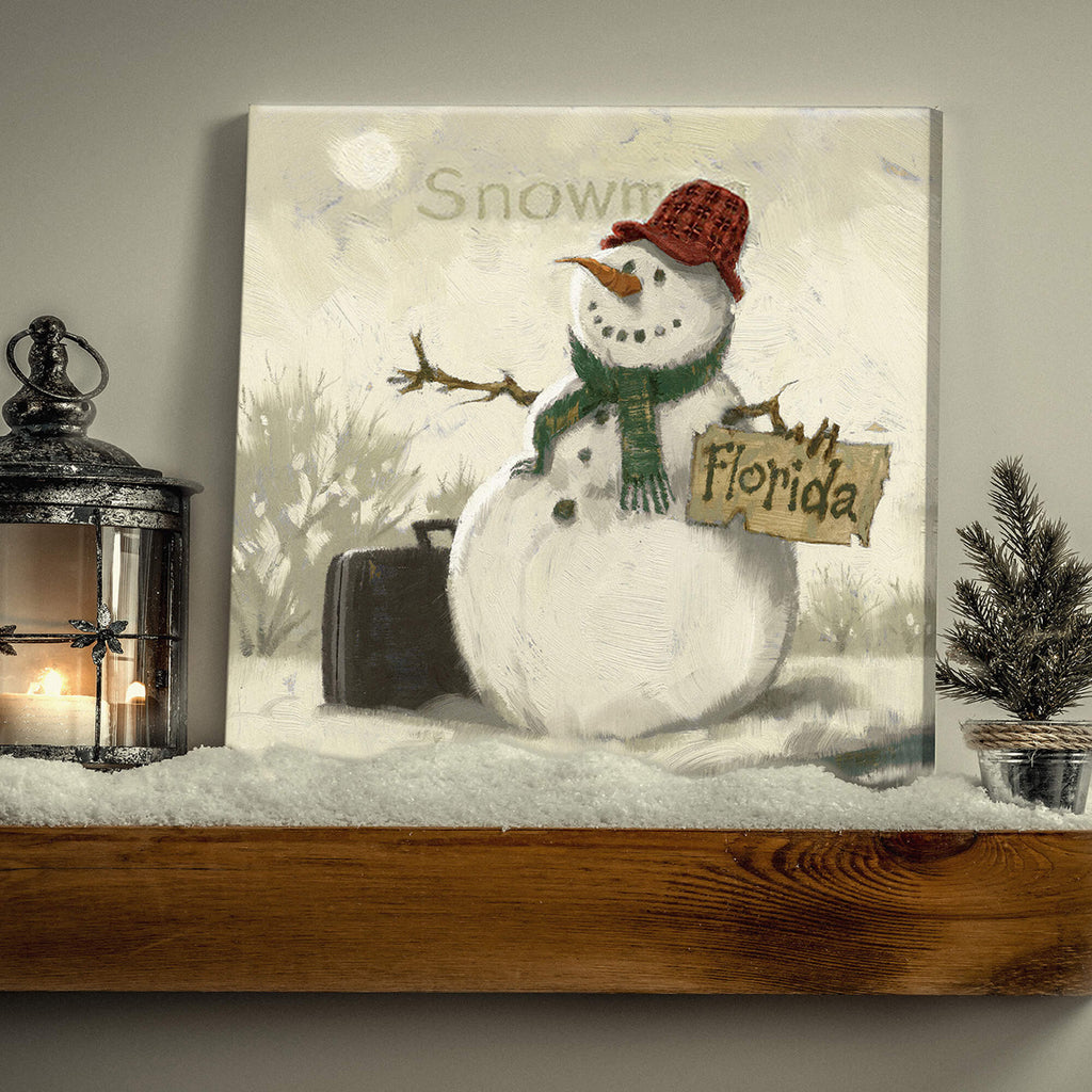 Snowman/Suitcase Giclee Art   
