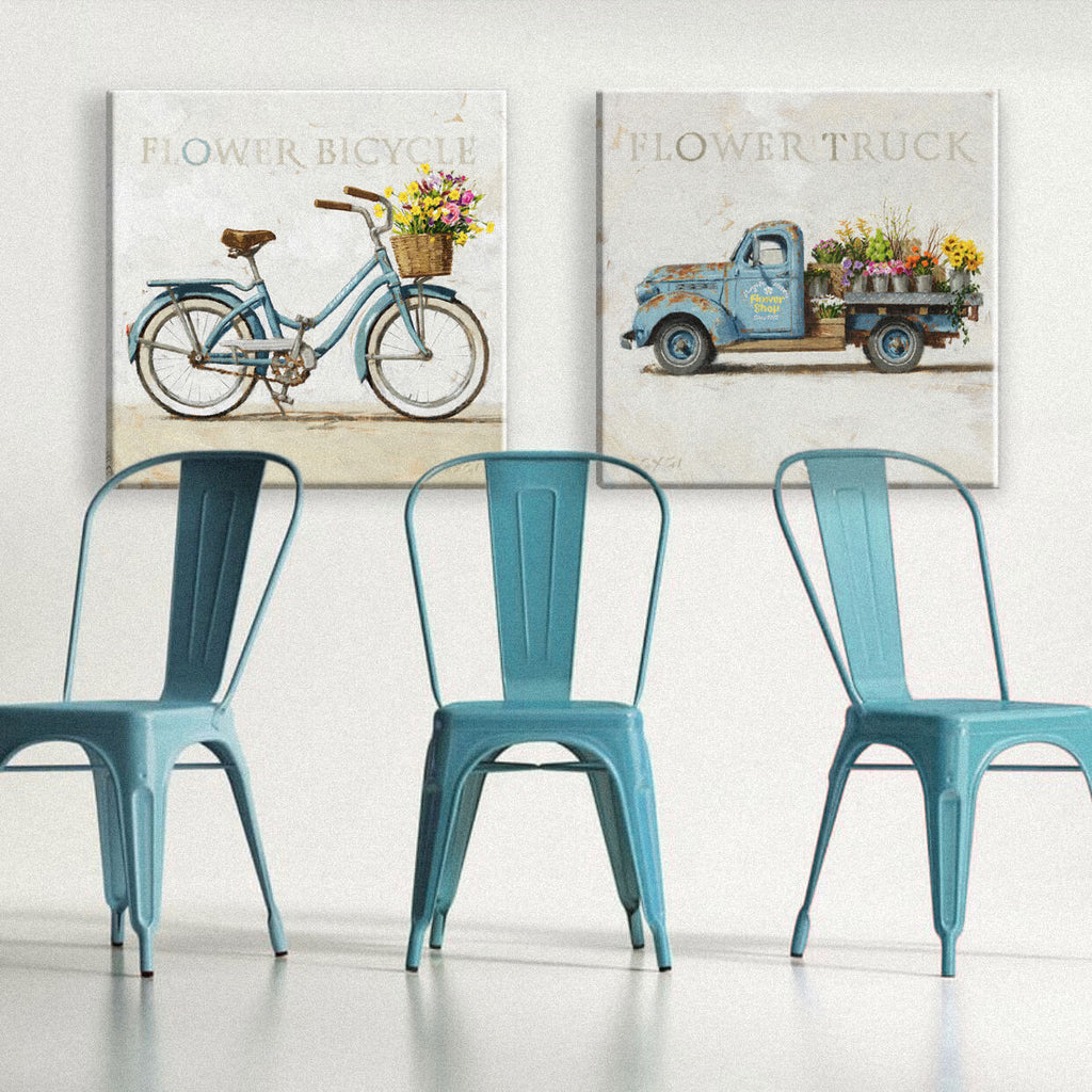 Flower Bicycle Giclee Wall Art