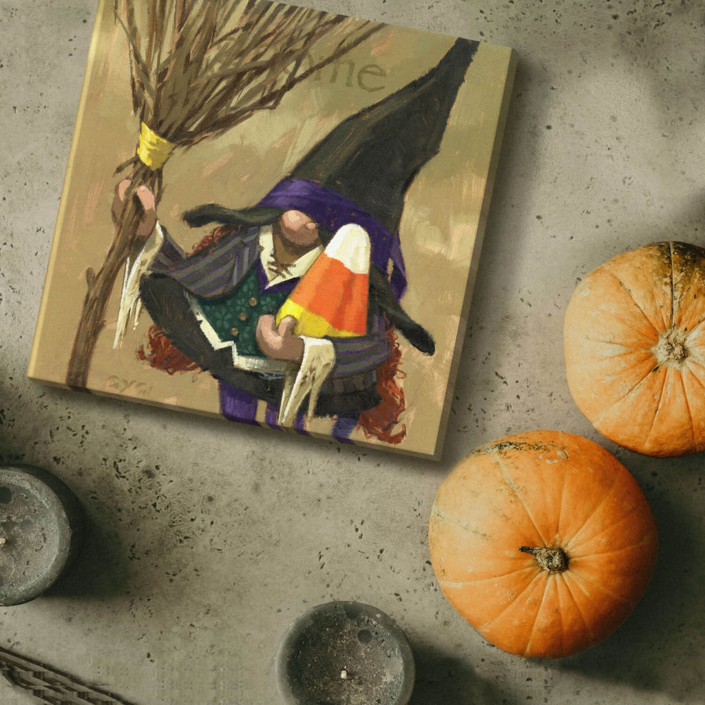 Witch Gnome Giclee Wall Art   