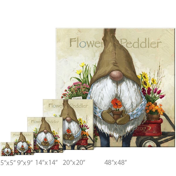 Flower Peddler Gnome Wall Art 