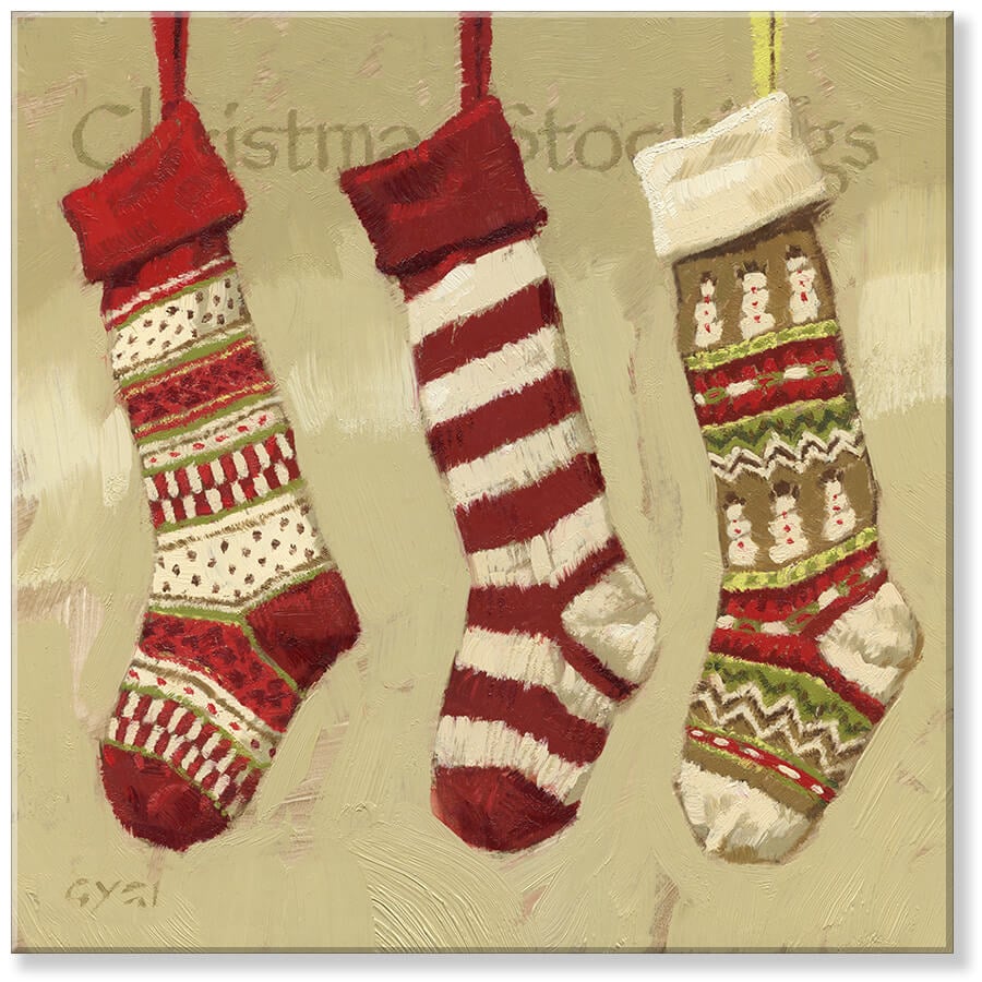 Christmas Stockings Wall Art  