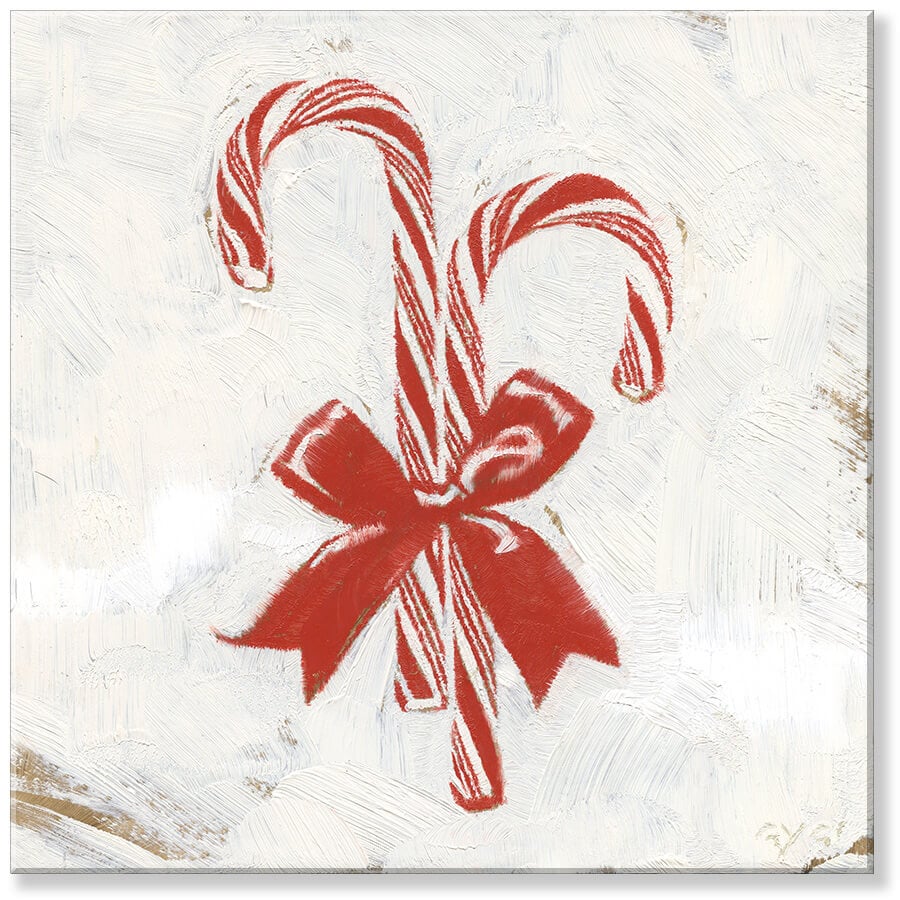 Candy Cane Silhouette Wall Art