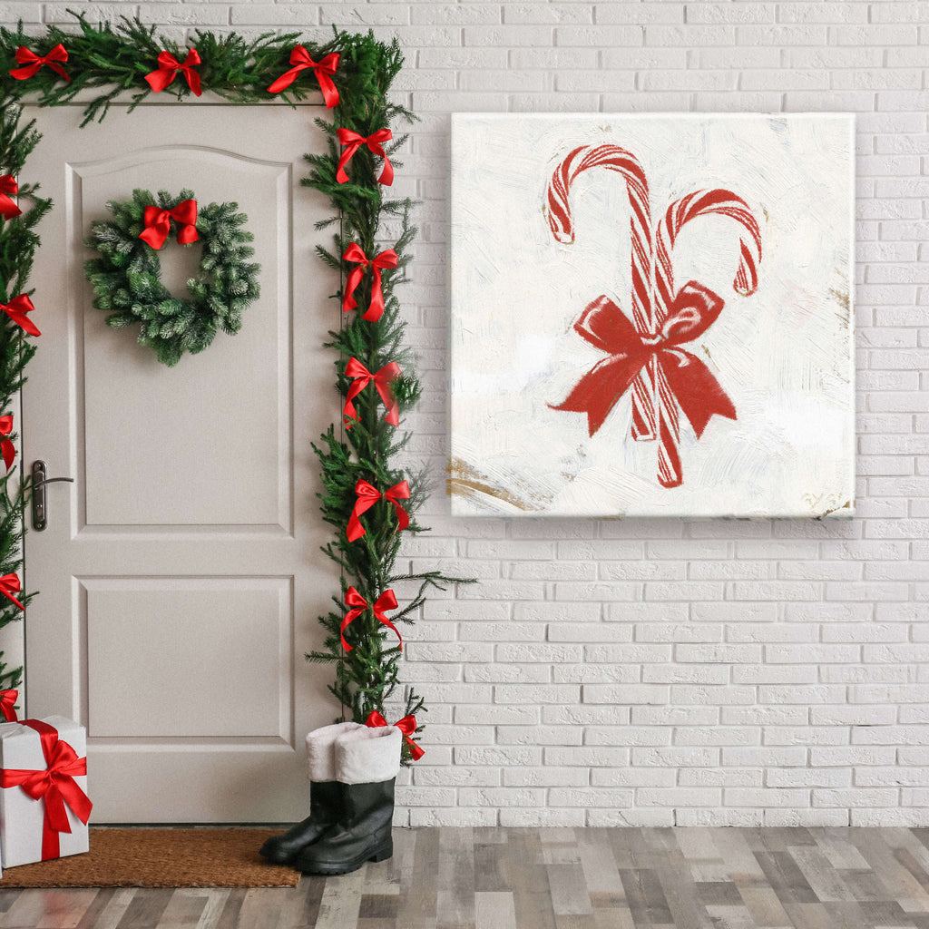Candy Cane Silhouette Wall Art