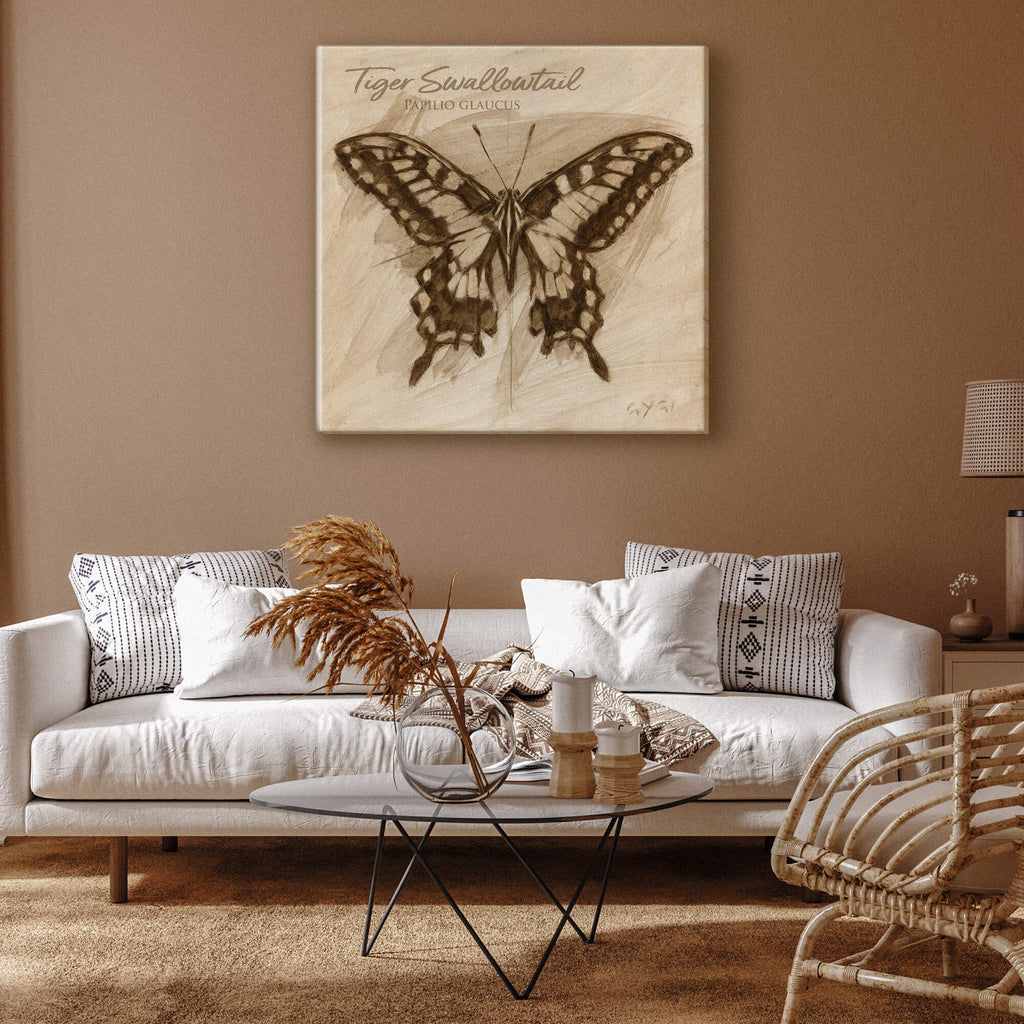 Sepia Tiger Swallowtail Art   